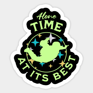 Alone time at its best, skydiving, introvert, free fall Sticker